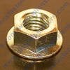 SERRATED FLANGE NUT (FINE),GRADE 2,ZINC PLATED AND BAKED,WRENCHING/HEX SIZE AND FLANGE DIAMETER +OR-.005 IS LISTED.(ALSO KNOW AS WIZ NUTS)