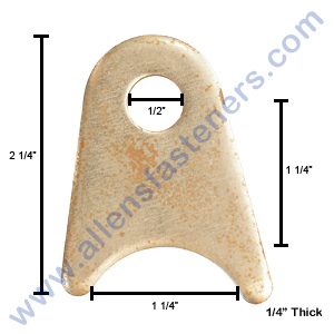 TUBE TAB WITH 1/2 HOLE